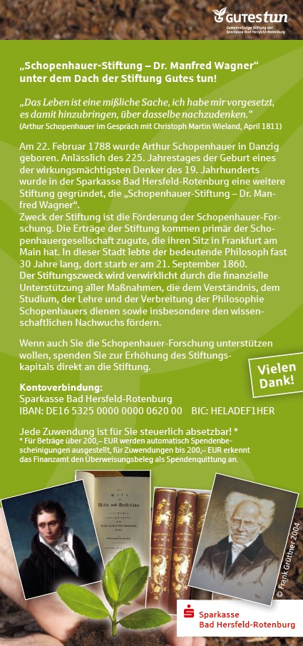 Schopenhauer Stiftung Dr. Manfred Wagner